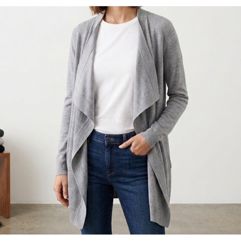 THEORY Merino Wool cardigan Sweater Draped‎ Open Women's Medium